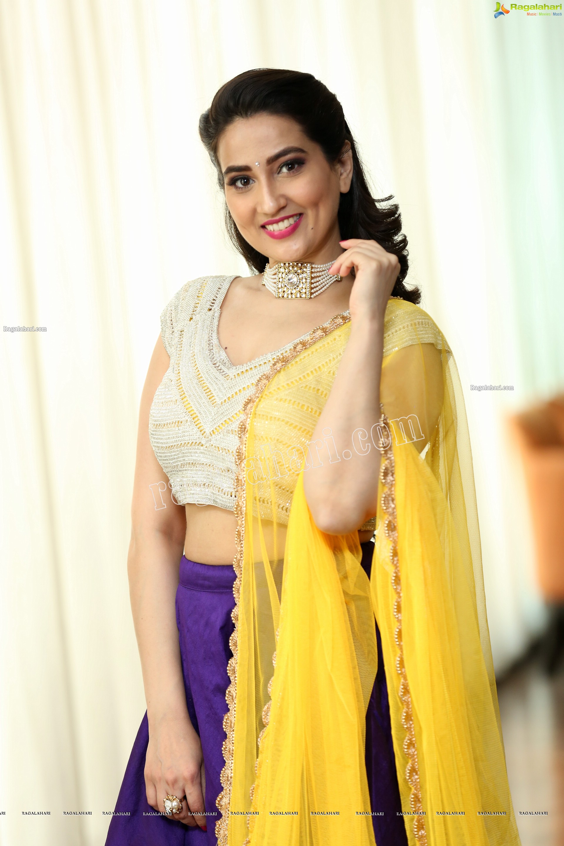 Manjusha in Embellished Purple Lehenga Choli, Exclusive Studio Shoot