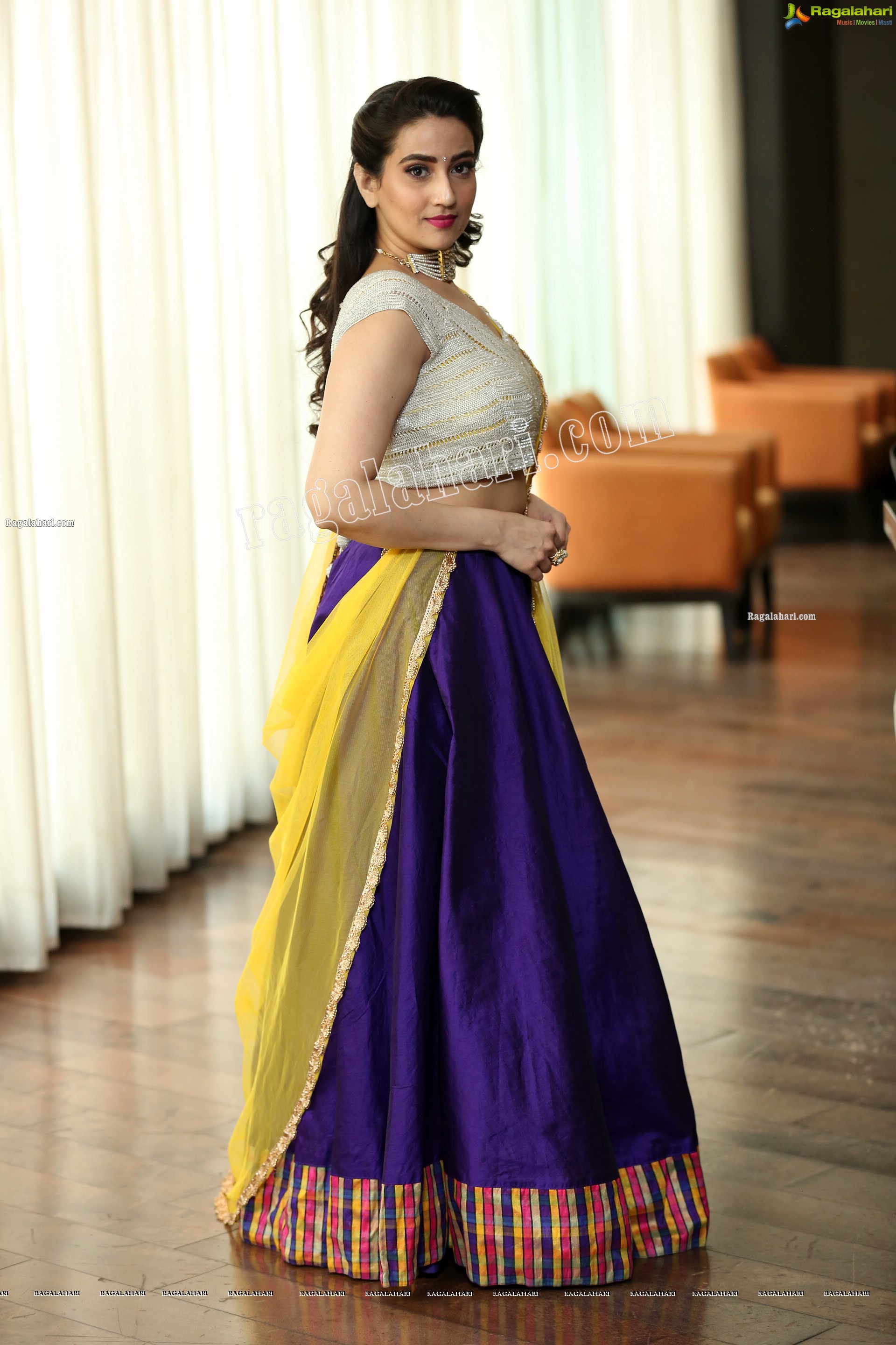 Manjusha in Embellished Purple Lehenga Choli, Exclusive Studio Shoot