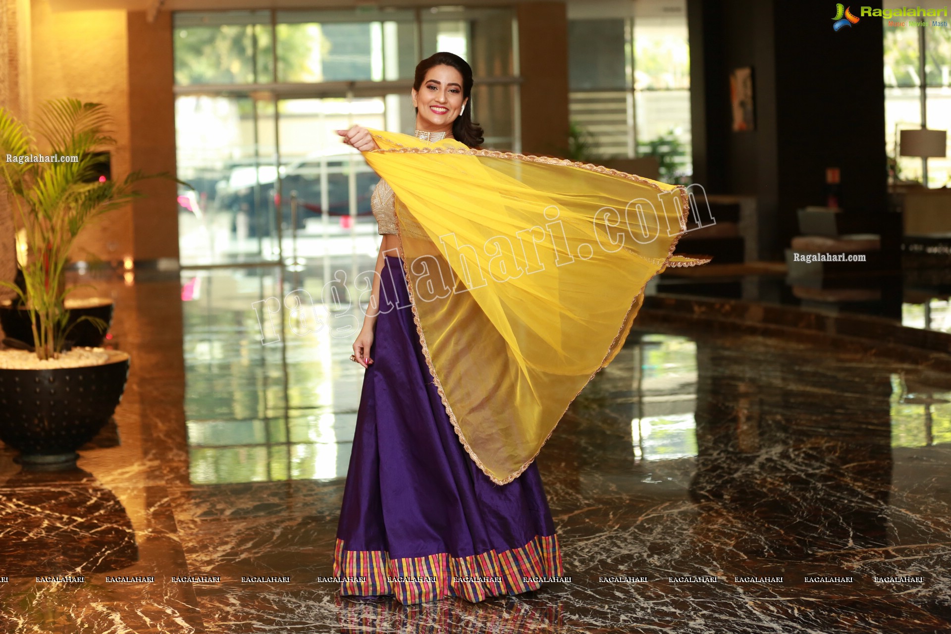 Manjusha in Embellished Purple Lehenga Choli, Exclusive Studio Shoot