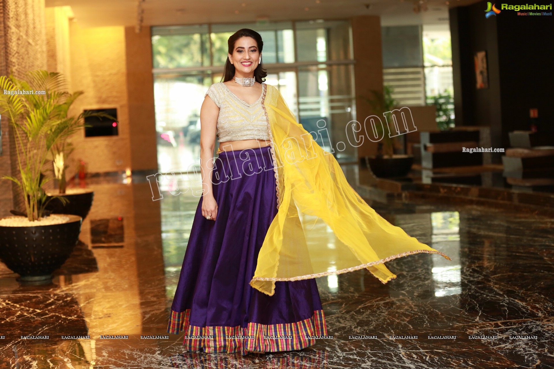 Manjusha in Embellished Purple Lehenga Choli, Exclusive Studio Shoot