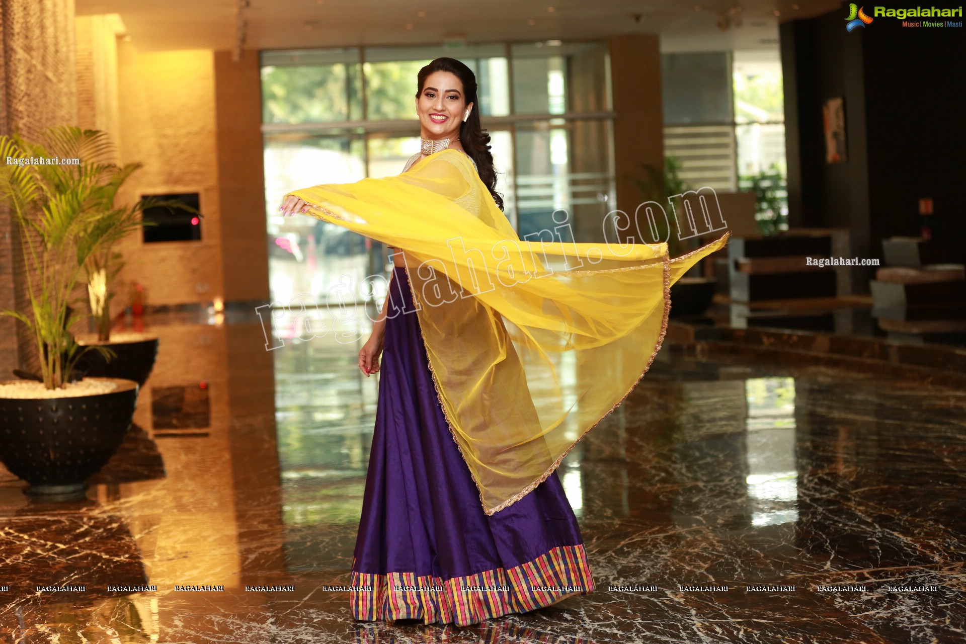 Manjusha in Embellished Purple Lehenga Choli, Exclusive Studio Shoot