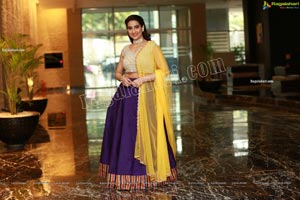 Manjusha in Purple Lehenga Choli