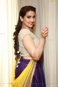 Manjusha in Purple Lehenga Choli