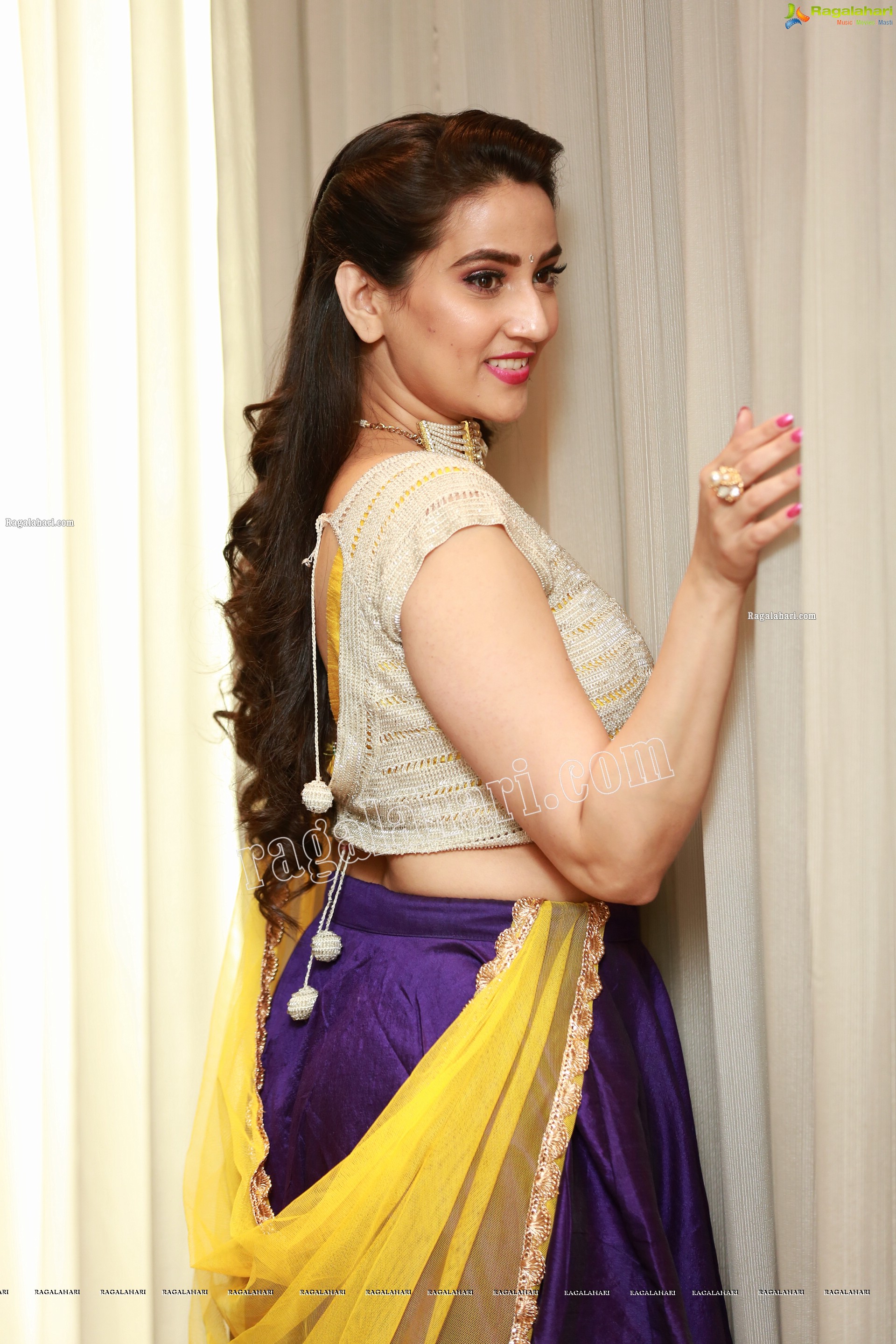 Manjusha in Embellished Purple Lehenga Choli, Exclusive Studio Shoot