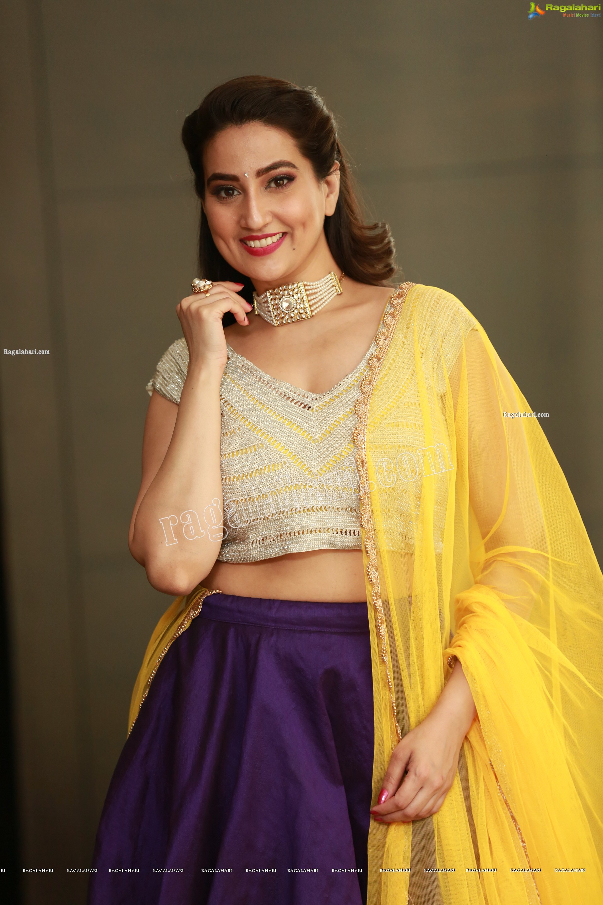 Manjusha in Embellished Purple Lehenga Choli, Exclusive Studio Shoot