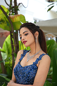 Harshini Balla in Blue Long Dress