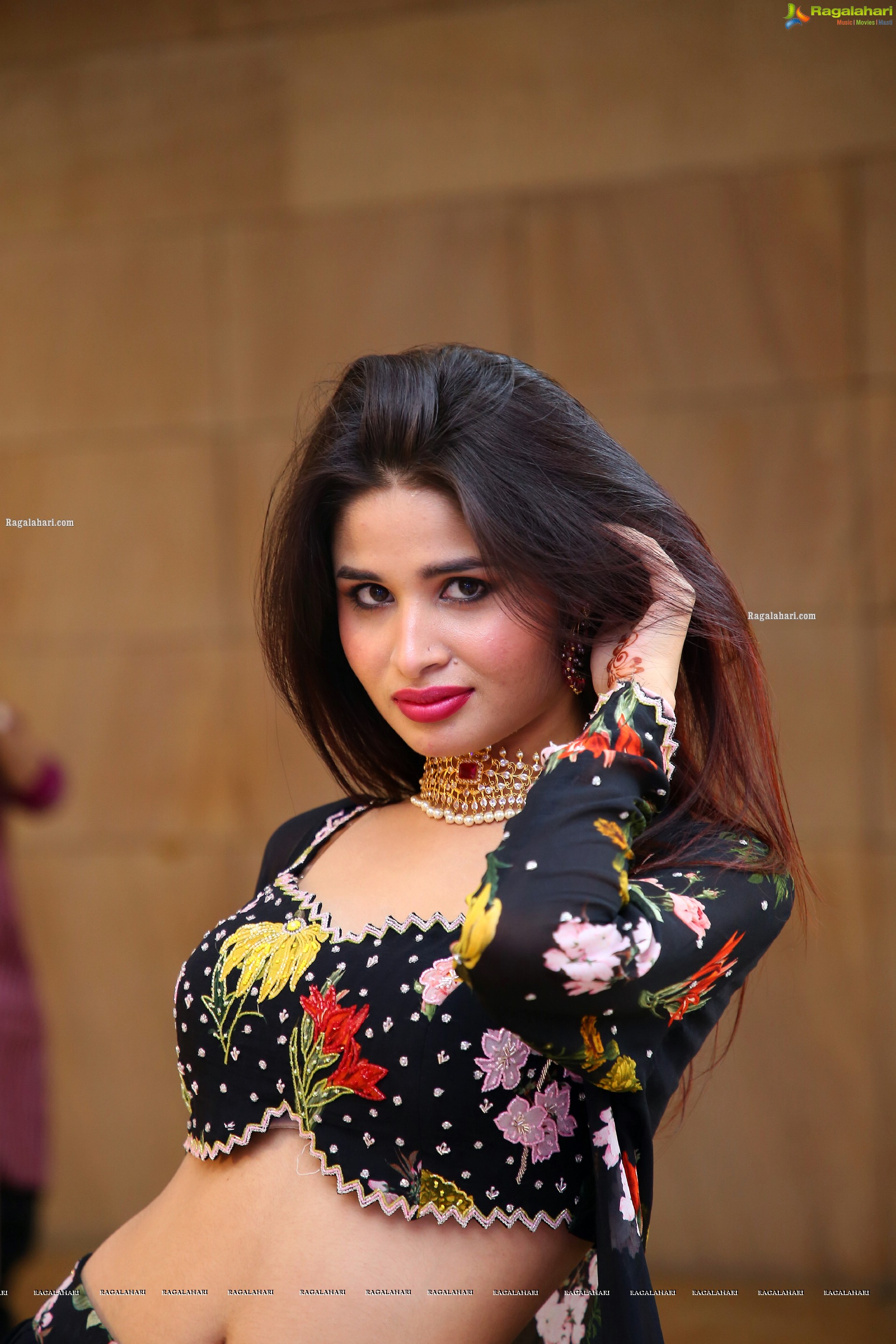 Ishika Roy in Black Embellished Lehenga Choli, HD Photo Gallery