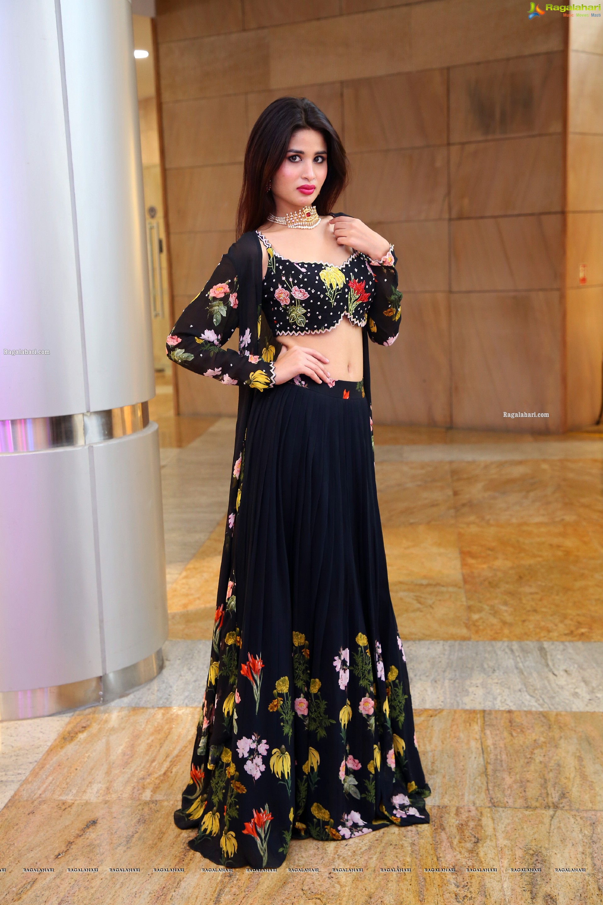 Ishika Roy in Black Embellished Lehenga Choli, HD Photo Gallery
