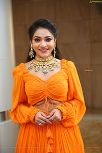 Ishika Roy in Orange Lehenga Choli
