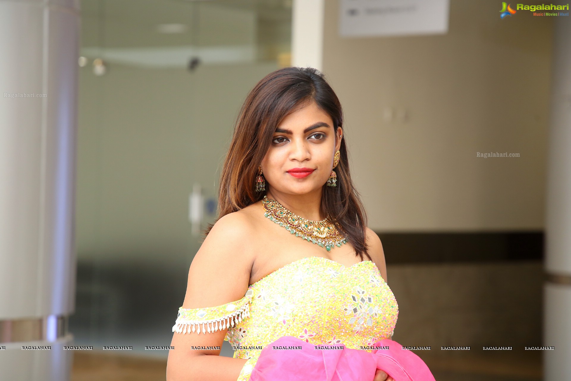 Madhu in Yellow Designer Lehenga, HD Photo Gallery