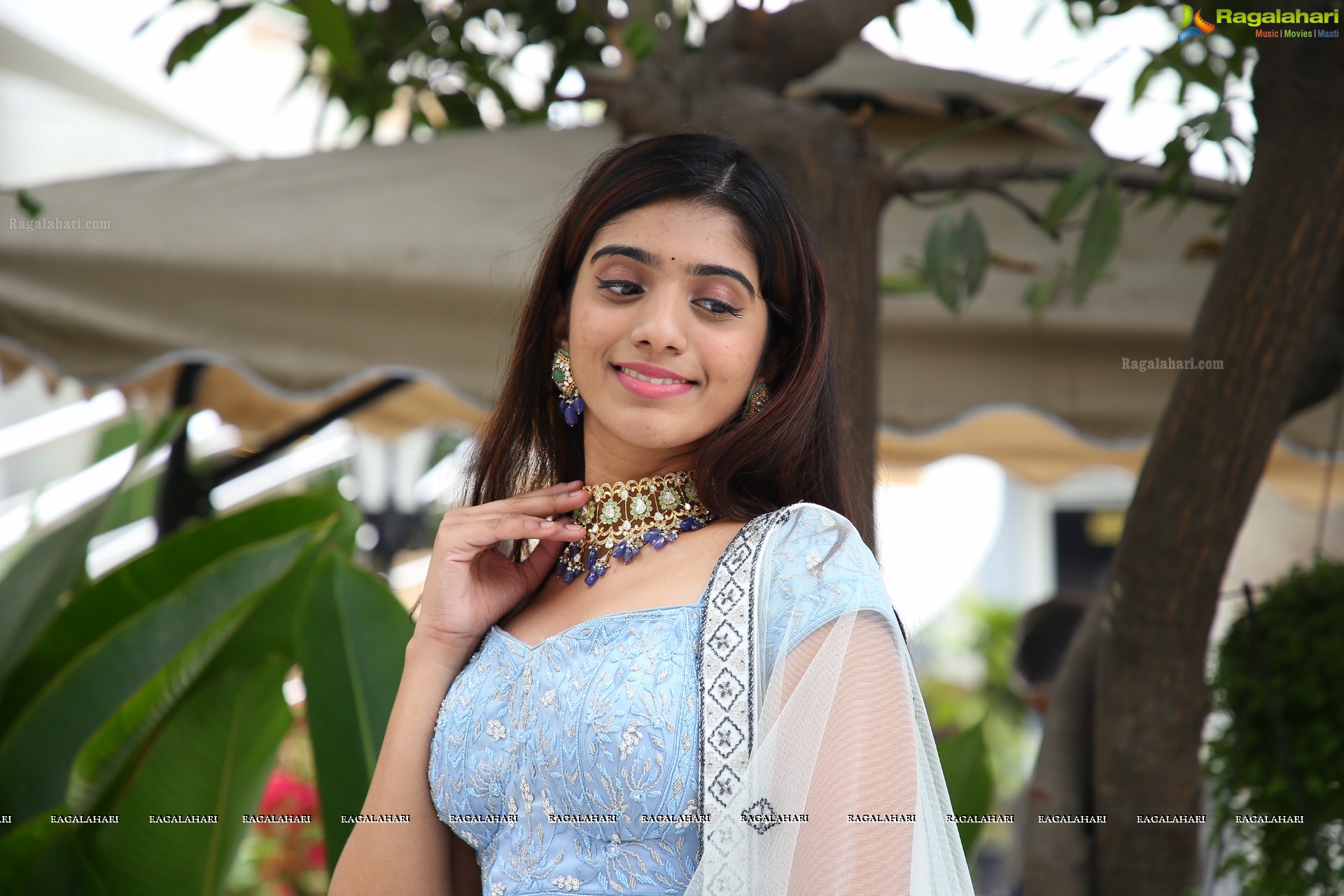 Nikita Choudary in Blue Designer Lehenga, HD Photo Gallery