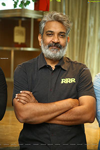SS Rajamouli at RRR Movie Press Meet