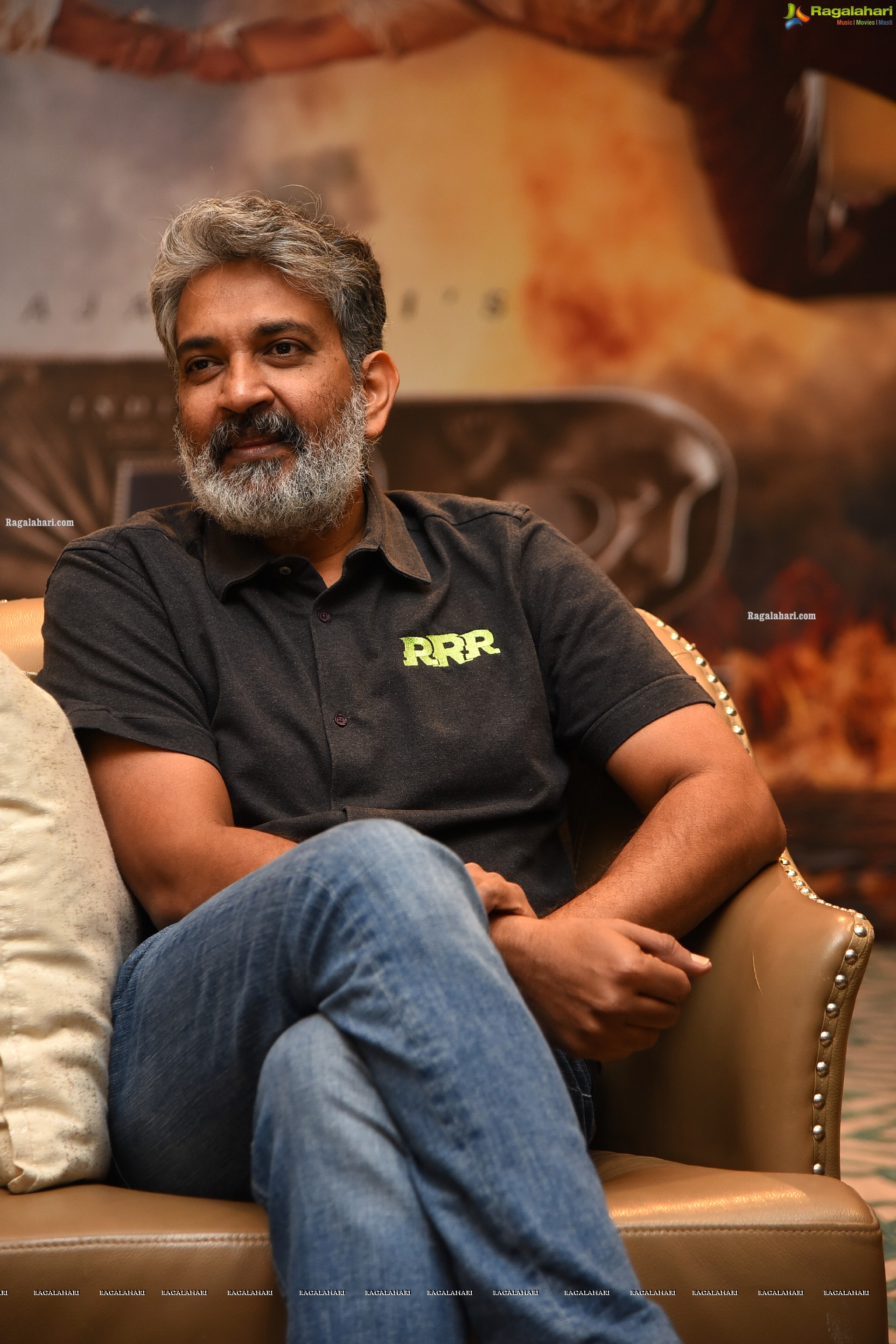 Director SS Rajamouli at RRR Movie Press Meet, HD Photo Gallery