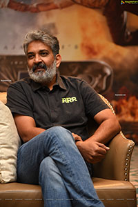 SS Rajamouli at RRR Movie Press Meet