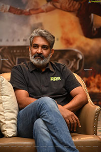 SS Rajamouli at RRR Movie Press Meet