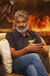 SS Rajamouli at RRR Movie Press Meet