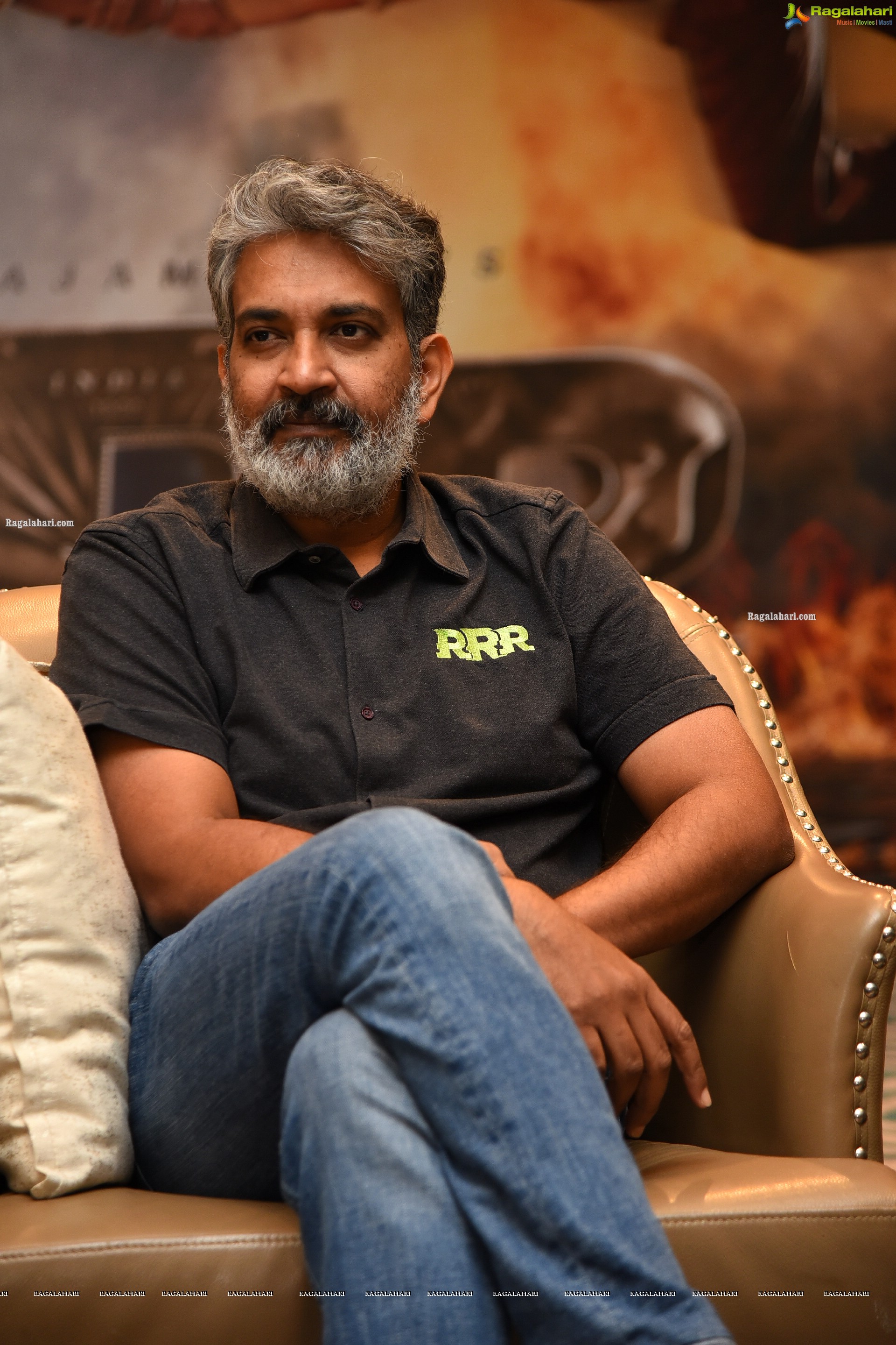 Director SS Rajamouli at RRR Movie Press Meet, HD Photo Gallery