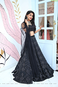 Srilekha in Black Designer Lehenga Choli