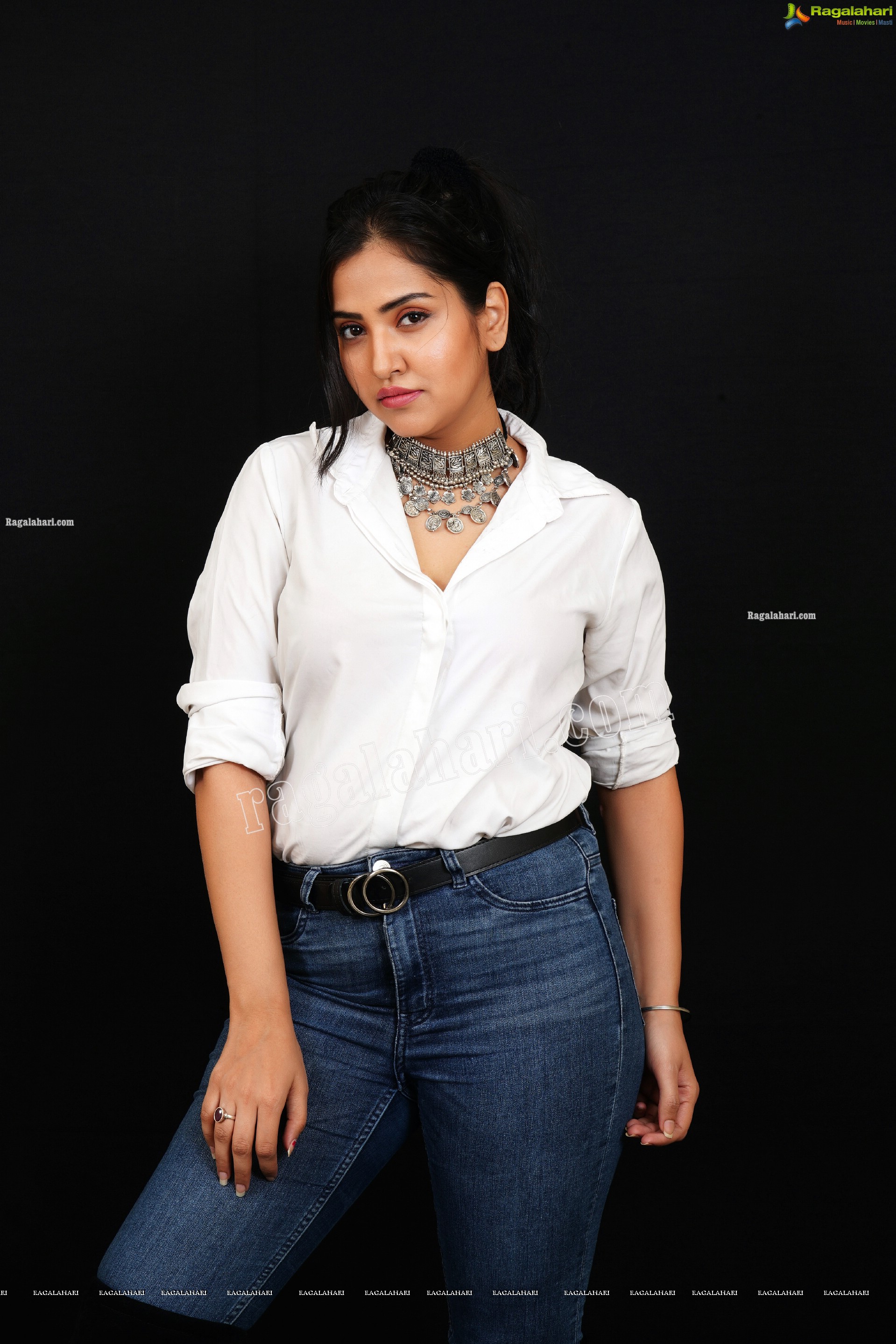 Palak Gangele in White Shirt and Jeans, Exclusive Photoshoot