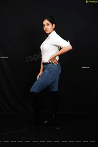 Palak Gangele in White Shirt and Jeans