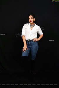 Palak Gangele in White Shirt and Jeans