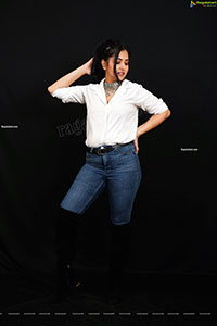 Palak Gangele in White Shirt and Jeans