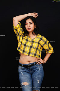 Palak Gangele in Howard Yellow Checks Shirt