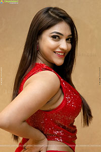 Ishwarya Vullingala in Red Velvet, HD Photo Gallery