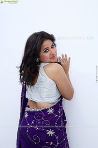 Aashi Latest stills in Designer Saree, HD Gallery