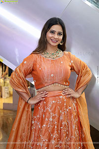 Teja Koneru in Orange Lehenga Choli, HD Gallery