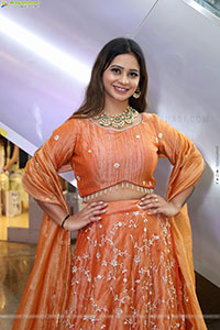 Teja Koneru in Orange Lehenga Choli, HD Gallery