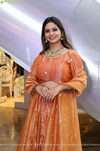 Teja Koneru in Orange Lehenga Choli, HD Gallery