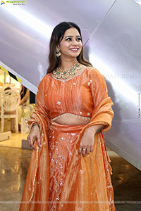 Teja Koneru in Orange Lehenga Choli, HD Gallery