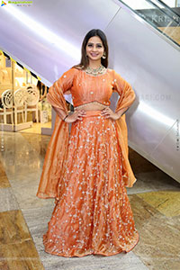 Teja Koneru in Orange Lehenga Choli, HD Gallery
