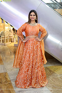 Teja Koneru in Orange Lehenga Choli, HD Gallery