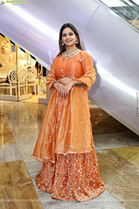 Teja Koneru in Orange Lehenga Choli, HD Gallery