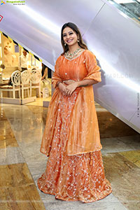 Teja Koneru in Orange Lehenga Choli, HD Gallery