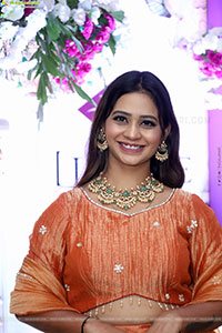 Teja Koneru in Orange Lehenga Choli, HD Gallery