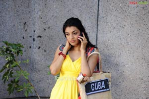 Kajal Aggarwal in Yellow Wrapped Top