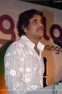 Nagarjuna & Shriya at Galla Thick Mango Nectar Launch