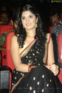 Deeksha Seth in Black Saree at UKUP Audio Release Function