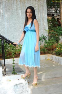 Reshma in Sleeveless Cool Blue Dress+