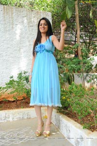 Reshma in Sleeveless Cool Blue Dress+