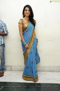 Simer Motiani in Cool Blue Saree at UKUP Audio Release Function