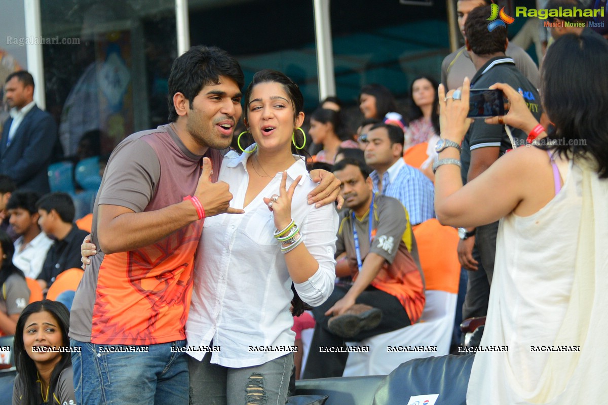 Charmi with Allu Sirish at IPL Cricket, Hyderabad, Exclusive Photos