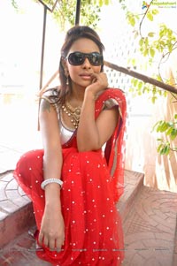 Srilekha Reddy in Red Saree