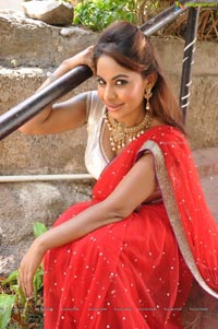 Srilekha Reddy in Red Saree