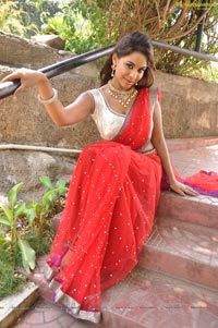 Srilekha Reddy in Red Saree