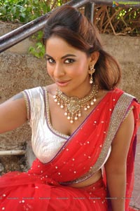 Srilekha Reddy in Red Saree