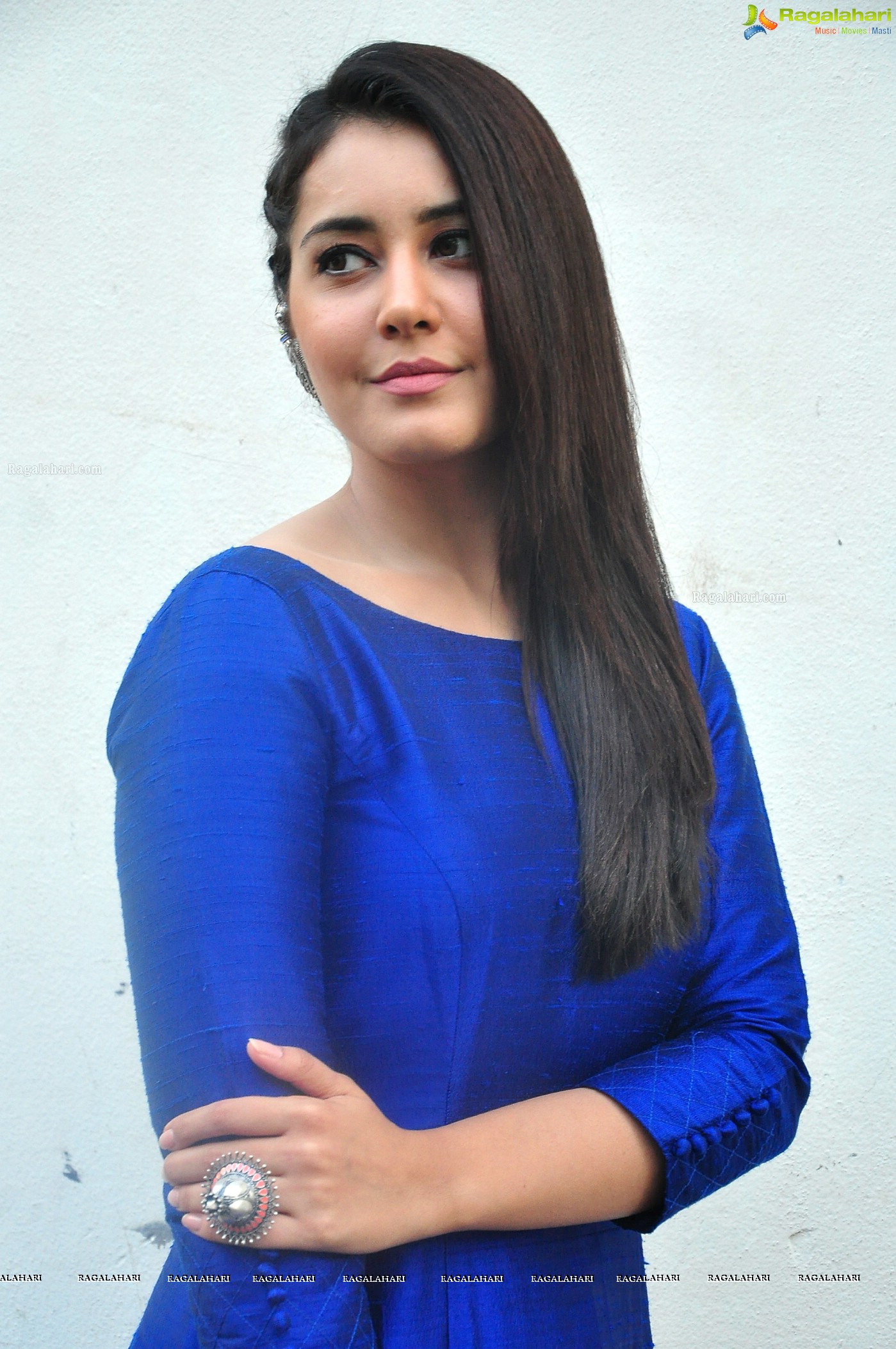 Beautiful Raashi Khanna in Blue Dress Gallery